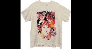 The Doors Heren Tshirt -2XL- Jim Face Fire Creme