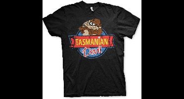 Looney Tunes Heren Tshirt -XL- Tasmanian Devil Zwart
