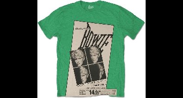 David Bowie Heren Tshirt -L- Concert '83 Groen