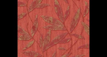 BLADEREN BEHANG - Rood Goud - AS Creation Siena