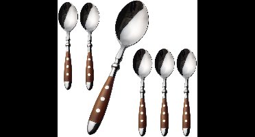 Boraboi ® Elegante Set van 6 Hoogwaardige Roestvrijstalen Soeplepels voor Verschillende Gebruiken