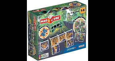 Geomag MagiCube Jungle Animals Junior - Magnetische Bouwblokken - 9-delig - Vanaf 1 jaar