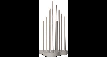 Star Trading kandelaar Buzz, beige-grijs, metaal, 12-pits, hout, 43cm