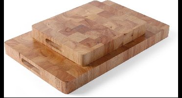 HENDI Snijplank van rubberhout GN 1/1 - 530 x 325 mm - 45 mm dik