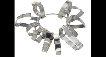 Excellent Houseware uitsteekvormen op ring - Kerst - 11 stuks - RVS