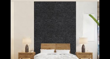 Behang - Fotobehang Donkergrijs - Asfaltstructuur - Ruw - Breedte 140 cm x hoogte 220 cm