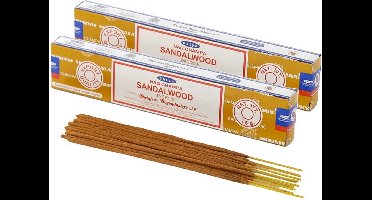 Satya Nag Champa wierrook stokjes Sandelhout geur - 30x - Lichaam in balans - Meditatie - staafjes van 22 cm - 30 minuten