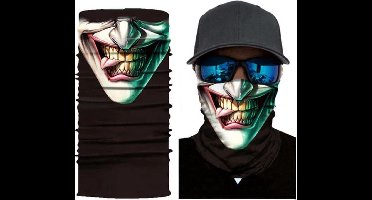 Scoby - Motor Gezichtsmasker & Nekwarmer - Joker Design - Skimasker - Motorsjaal voor Halloween - Spatmasker/Face Shield