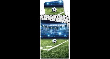 Voetbal Dekbedovertrek voetbalstadion - Eenpersoons - 140 x 200 cm