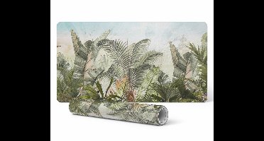 Antislip bureauonderlegger met tropische jungleprint 120x60 cm