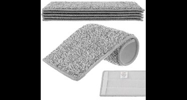 Ruhhy Mophoezen voor platte mop 33 x 12 cm Lange microvezel set van 5 stuks
