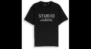 Tom Tailor Denim - Relaxed fit T-shirt met print - Maat L - Black