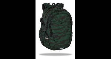 CoolPack Factor Rugzak Zwart Groen - 29L, Laptopvak, Waterdicht