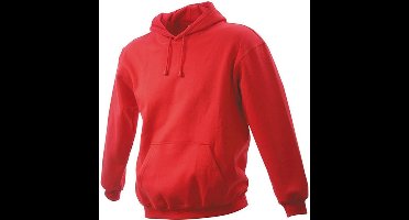 James and Nicholson Unisex Hooded Sweatshirt (Rood)