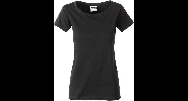 James and Nicholson Dames/dames Basic Organic Katoenen T-Shirt (Zwart)