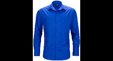 Daiber Heren Longsleeve Zakelijk Shirt (Koningsblauw)