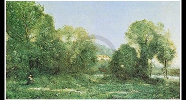 Kunstdruk J,B,C, Corot - Etang à ville d'Avray 30x24cm