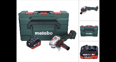 Metabo WVB 18 LTX BL 15-125 Quick accu haakse slijper 18 V 125 mm borstelloos + 1x oplaadbare accu 5,5 Ah + metaBOX - zonder lader