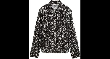 Tom Tailor Denim - Overhemdblouse met patroon - Maat M - black white dotted print