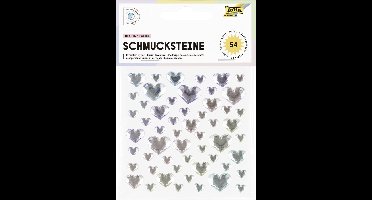 folia zelfklevende decoratiestenen hartjes iriserend