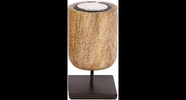 Gifts Amsterdam Kaarsenhouder 7 X 11 Cm Mango Hout Naturel