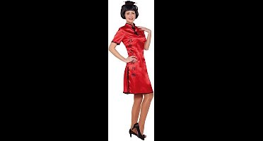 Witbaard Verkleedjurk Kimono Dames Polyester Rood Maat S