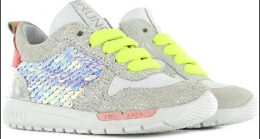 Shoesme Run Flex Meisjes Sneakers - 24 - Zilver Wit