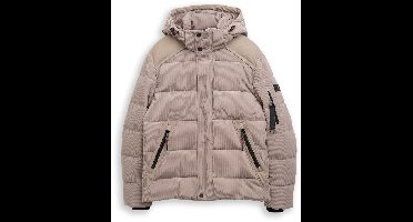 Tom Tailor - Pufferjas met afneembare capuchon - Maat L - Driftwood Taupe
