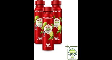 3 x Old Spice – Deospray – Citron – 150 ml - Grootverpakking - Vaatwasstrips - Citroen Deodorant - Citroen Geur - Citroen Deospray - Citroen Geur Spray - Citroen Geur Voor Mannen