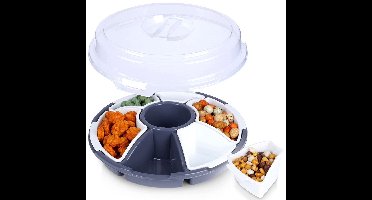 Excellent Houseware Ronde Dip- en Fruitsschaal Grijs 33cm
