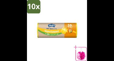 10 x Swirl – Vuilniszakken 20 L – Handvat – Lemon & Melon Geparfumeerd – 25 zakken - Bulkverpakking - Pedaalemmerzakken - Douchemop - Geparfumeerde zakken