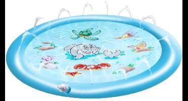 Creative Kids Waterspeelmat 100CM - Watermat met Sproeisysteem - Blauw