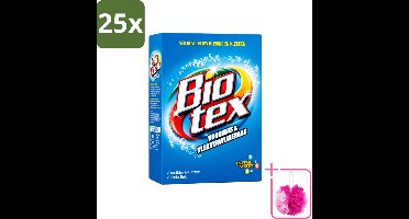 25 x Biotex - Voorwas & Waskrachtversterker - Waspoeder - Witte en Gekleurde Was - 80 Wasbeurten - Bulkverpakking - Waspoeder - Douchemop - Voorwas