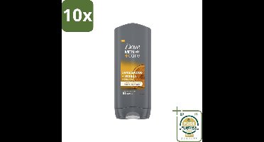 10 x Dove – Douchegel – Men+Care Sandalwood & Vanilla – 400 ml - Grootverpakking - Douchegel Mannen - Mannenhuid Verzorging - Hydraterende Douchegel - Douchegel Voor Mannen - Douchegel Voor Gezicht En Haar