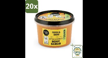 20 x Organic Shop - Body Scrub Papaya - Exfoliërend en Hydraterend - 250 ml - Grootverpakking - Bodyscrub Papaya - Exfoliatie Huid - Natuurlijke Huidverzorging - Papaya Scrub - Huidpeeling