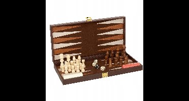 2-in-1 Backgammon & Schaken Set - Houten Traditioneel Spel