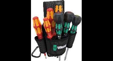 Wera 05136033001 Schroevendraaierset VDE, Werkplaats 8-delig Kruiskop Phillips, Plat