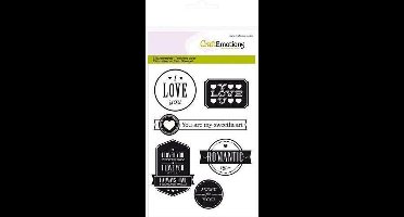 CraftEmotions stempel A6 - teksten Love (engels)