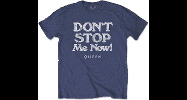 Queen - Don't Stop Me Now Heren T-shirt - L - Blauw
