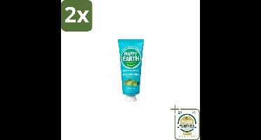 Happy Earth – Deodorant Cream – 100% Natuurlijk Cedar Lime – 40 ml - Voordeelverpakking - 2 stuks - Frisse geur - Cederhout