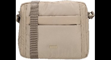 Beagles Duomo Schoudertas - Crossbody - Dames - Veiligheidsrits - Safety Zipper - Crossover - Lichttaupe