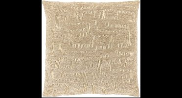 Unique Living Sierkussen Liam - Textiel - Greige - 45x45 cm (BxD) - Chenille - Chateau Grey
