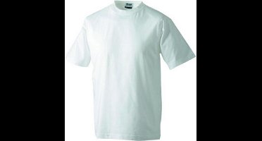 James and Nicholson - Unisex Medium T-Shirt met Ronde Hals (Wit)