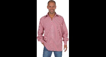 Magic Design Hemd Heren Polyester Rood/wit Maat Xl