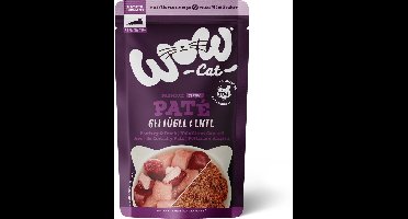 WOW CAT - SENIOR Pouchbeutel 12x125 | Geflügel & Ente