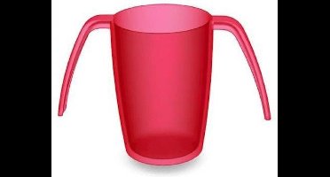Beker met 2 handvatten 250 ml - rood