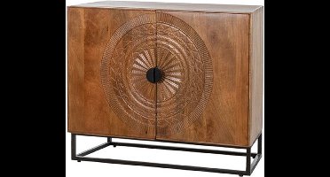 Opbergkast Maya 2-deurs mangohout Laag 90x45x90 cm