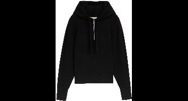 Tom Tailor Denim - Hoodie gebreide trui met rits - Maat S - deep black