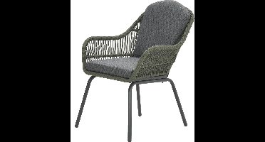 Garden Impressions Triton dining stoel - rope moss green - carbon black/ mystic grey