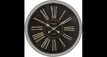 Grote Design Klok, 76 cm, Zwart, Esthetische Ontwerp, Klassieke Muurklok